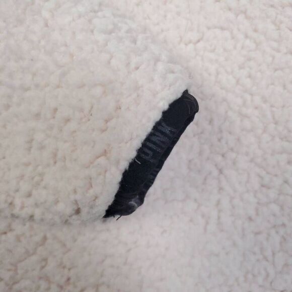 Victoria’s Secret PINK Sherpa Quarter Zip Pullover Small Cream Fleece Cozy Warm - Picture 6 of 7